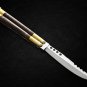 Personalized Vg10 Super Steel Folding Knife Handle Materials Brass with Kamagong Wood Inserts+Sheath
