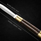 Personalized Vg10 Super Steel Handle Materials Folding knife Brass with Narra Wood Inserts + Sheath