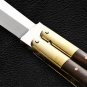Personalized Vg10 Super Steel Handle Materials Folding knife Brass with Narra Wood Inserts + Sheath