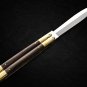 Personalized Vg10 Super Steel Handle Materials Folding knife Brass with Narra Wood Inserts + Sheath
