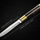 Personalized Vg10 Super Steel Handle Materials Folding knife Brass with Kamagong Wood Inserts+Sheath
