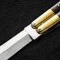 Personalized Vg10 Super Steel Handle Materials Folding knife Brass with Kamagong Wood Inserts+Sheath