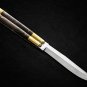 Personalized Vg10 Super Steel Handle Materials Folding knife Brass with Kamagong Wood Inserts+Sheath