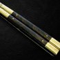 PERSONALIZED HANDMADE HIGH CARBON STEEL FOLDING KNIFE BRASS WITH KAMAGONG WOOD INSERTS WITH SHEATH
