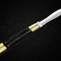 PERSONALIZED HANDMADE HIGH CARBON STEEL FOLDING KNIFE BRASS WITH KAMAGONG WOOD INSERTS WITH SHEATH