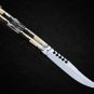 PERSONALIZED MONGOOSE D2 TOOL STEEL ORIGINAL FOLDING KNIFE BRASS WITH CARABAO AND DEER HORN INSERTS
