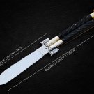PERSONALIZED MONGOOSE D2 TOOL STEEL ORIGINAL FOLDING KNIFE BRASS WITH KAMAGONG WOOD INSERTS+SHEATH