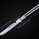 PERSONALIZED MONGOOSE D2 TOOL STEEL ORIGINAL FOLDING KNIFE BRASS WITH KAMAGONG WOOD INSERTS+SHEATH