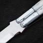 PERSONALIZED MONGOOSE D2 TOOL STEEL ORIGINAL FOLDING KNIFE STAINLESS STEEL WITH BONE INSERTS+SHEATH