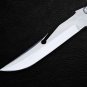 PERSONALIZED D2 TOOL STEEL FOLDING KNIFE STAINLESS STEEL WITH BONE INSERTS WITH LEATHER SHEATH