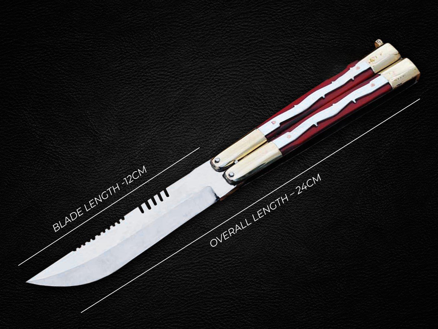 PERSONALIZED D2 TOOL STEEL FOLDING KNIFE BRASS WITH STAINLESS STEEL AND MICARTA INSERTS WITH SHEATH