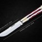 PERSONALIZED D2 TOOL STEEL FOLDING KNIFE BRASS WITH STAINLESS STEEL AND MICARTA INSERTS WITH SHEATH