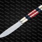 PERSONALIZED D2 TOOL STEEL FOLDING KNIFE BRASS WITH STAINLESS AND KAMAGONG WOOD INSERTS+SHEATH