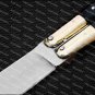 PERSONALIZED D2 TOOL STEEL FOLDING KNIFE BRASS WITH KAMAGONG WOOD AND MICARTA INSERTS+LEATHER SHEATH