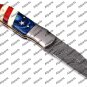 American Flag Custom Handmade Damascus Steel Blade Camping Hunting Pocket Folding Knife+ Sheath