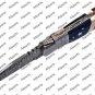 American Flag Custom Handmade Damascus Steel Blade Camping Hunting Pocket Folding Knife+ Sheath
