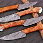 Damascus chef knives,Chef knife set,Kitchen knife set,Chef knives set damascus,Damascus steel chef