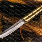 High Carbon Steel Folding Butterfly Knives Brass World Class Knives with Leather Sheath