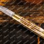 D2 Tool Steel Folding Butterfly Stainless Steel Dye Bone Inserts World Class Knives with Sheath