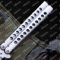 Brown Argus D2 Tool Steel Folding Butterfly Knife World Class Knives With Leather Sheath
