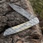 8" Handmade Green Camel Bone Handle Folding Pocket Knife With Engraved Frame Work With Lather Sheath