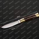 Personalized Handmade High Carbon Steel Folding Butterfly Brass with Rose Wood Inserts With Sheath