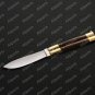 Personalized Handmade High Carbon Steel Folding Butterfly Brass with Rose Wood Inserts With Sheath