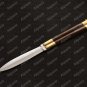 Personalized Handmade High Carbon Steel Folding Butterfly Brass with Ebony Wood Inserts with Sheath