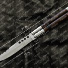 Personalized Handmade D2 Tool Steel Folding Butterfly Stainless Steel Rose Wood Inserts with Sheath
