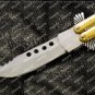Custom D2 Tool Steel Folding Butterfly Stainless Steel Brass with Walnut Wood Inserts with Sheath