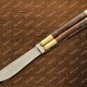 Personalized High Carbon Steel Folding Butterfly Brass with Walnut Burl Wood Insert with Sheath