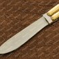 Personalized High Carbon Steel Folding Butterfly Brass with Walnut Burl Wood Insert with Sheath