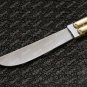 Personalized High Carbon Steel Folding Butterfly Brass with Ebony Wood Inserts with Leather Sheath