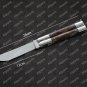 Personalized D2 Tool Steel Folding Butterfly Stainless Steel Ram Horn Inserts with Leather Sheath