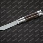 Personalized D2 Tool Steel Folding Butterfly Stainless Steel Ram Horn Inserts with Leather Sheath