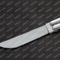 Personalized D2 Tool Steel Folding Butterfly Stainless Steel Ram Horn Inserts with Leather Sheath