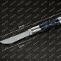 Personalized Custom D2 Tool Steel Folding Butterfly Stainless Steel Bone Inserts with Leather Sheath
