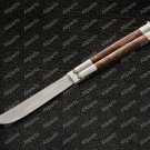 Personalized Custom D2 Tool Steel Folding Butterfly Stainless Steel Ram Horn Inserts with Sheath