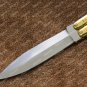 Personalized D2 Tool Steel Folding Butterfly Stainless Steel Brass with Bone Inserts +Leather Sheath