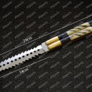 Personalized D2 tool steel Folding butterfly Stainless Steel brass with bone rose wood Insert+Sheath