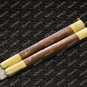 High Carbon Steel Folding Butterfly Stainless Steel High Grains Rose Wood Inserts + Leather Sheath