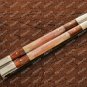 High Carbon Steel Folding Butterfly Stainless Steel with Walnut Burl Wood Inserts + Leather Sheath