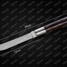 Personalized D2 Tool Steel  Folding Butterfly Stainless Steel High Grains Rose Wood Inserts + Sheath
