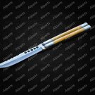 Personalized High Carbon Steel Folding Butterfly Stainless Steel with Bone Inserts Knives + Sheath