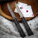 Personalized Custom Handmade Heavy Duty Folding Butterfly Stainless Steel with Leather Sheath