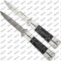 Personalized Custom Handmade Heavy Duty Folding Butterfly Knives Stainless Steel with Leather Sheath