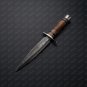 PERSONALIZED CUSTOM HANDMADE DAMASCUS DAGGER WITH BEAUTIFUL LEATHER HANDLE WITH LEATHER SHEATH
