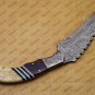 Customize Handmade Damascus Kukri Knife Kukri/ Khukuri Knife Anniversary Gift with Leather Sheath