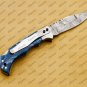 Customize Damascus Pocket Folding Knife Groomsmen Gifts Anniversary Gift Authentic with Sharping Rod