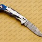 Customize Damascus Pocket Folding Knife Groomsmen Gifts Anniversary Gift Authentic with Sharping Rod
